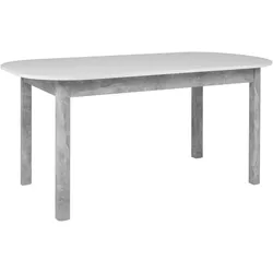 Aucune, Esstisch, Esstisch - KAYRI - Rechteckig - Beton / Weiss - 6 bis 8 Personen - 160-200 x 76 x 90 cm (200 x 90 x 76 cm)