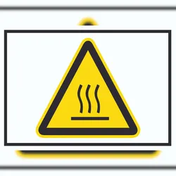 HB-Druck Achtung heiß Symbol Schild A6 (105x148mm)