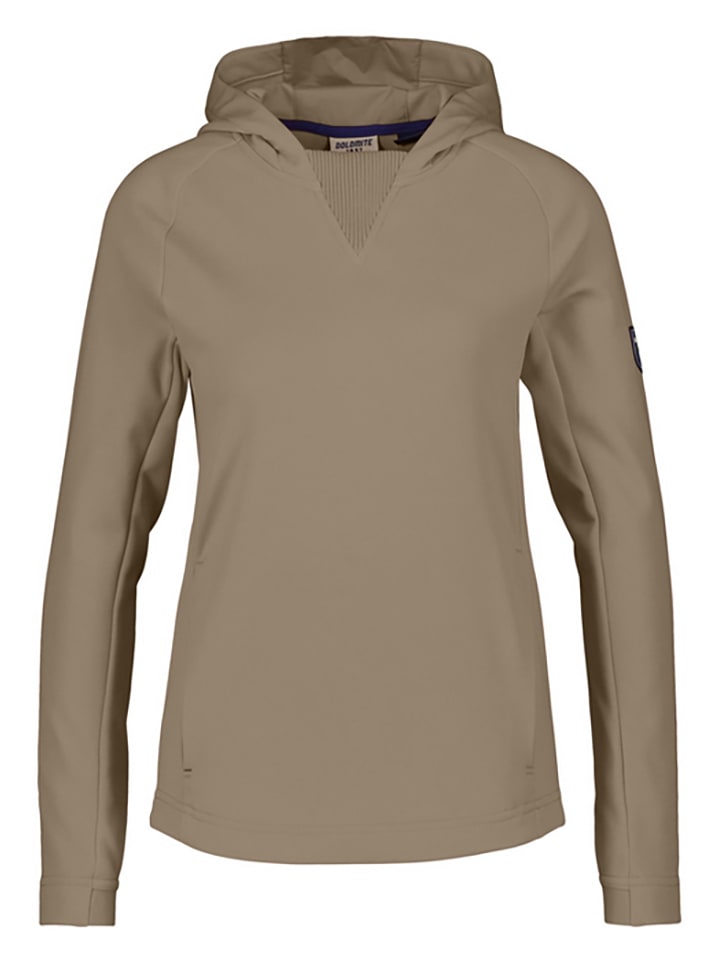DOLOMITE Fleecehoodie "Latemar" in Hellbraun - XS