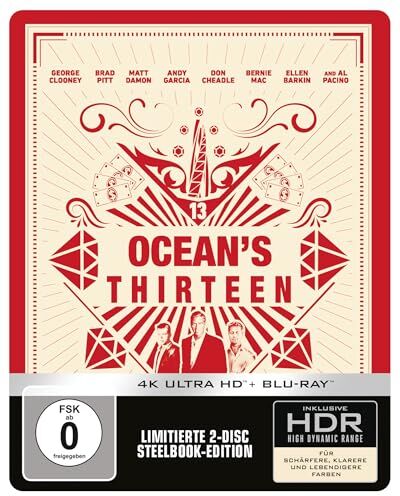 Ocean's Thirteen - Limited Steelbook [Blu-ray] - Preis vom 04.10.2026 03:51:26 h