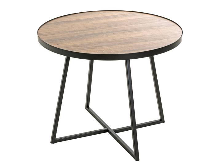 home24 Bijzettafel Chorin I Ø 60cm zwart