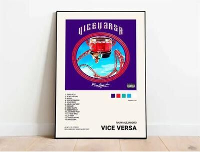Inspired Finds Latin Rapper Album Cover Canvas Poster Wall Art For Aesthetic Room Decor easy Money Baby Myke Towers 15.75x19.69in (no Frame)