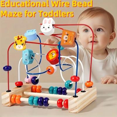 Uplifted Finds Wooden Bead Maze Puzzle & Learning Toy Wooden Bead Maze Puzzle & Learning Toy