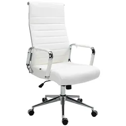 CLP Bürostuhl ergonomisch Kolumbus Echtleder, Schreibtischstuhl höhenverstellbar stufenlos, Drehstuhl mit Rollen bis 150 kg belastbar