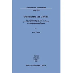 Conen:Datenschutz vor Gericht, Fachbücher von Arne Conen