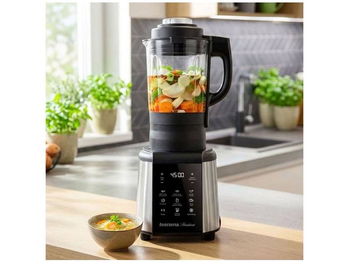 Tescoma Smoothie-Maker Multifunktions Suppenbereiter mit Mixfunktion & Kochboden, 1500 W