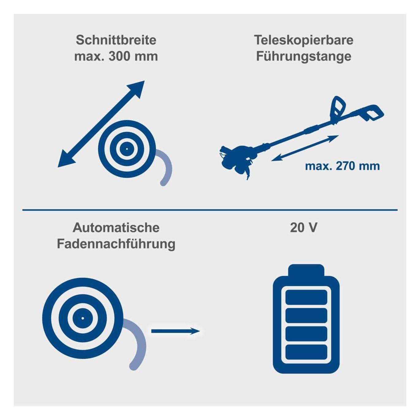 Scheppach C-LT300-X- 20V Accu grastrimmer set (1x 2.0Ah) (Trimmfaden) (STO5910904400_SCHEP)