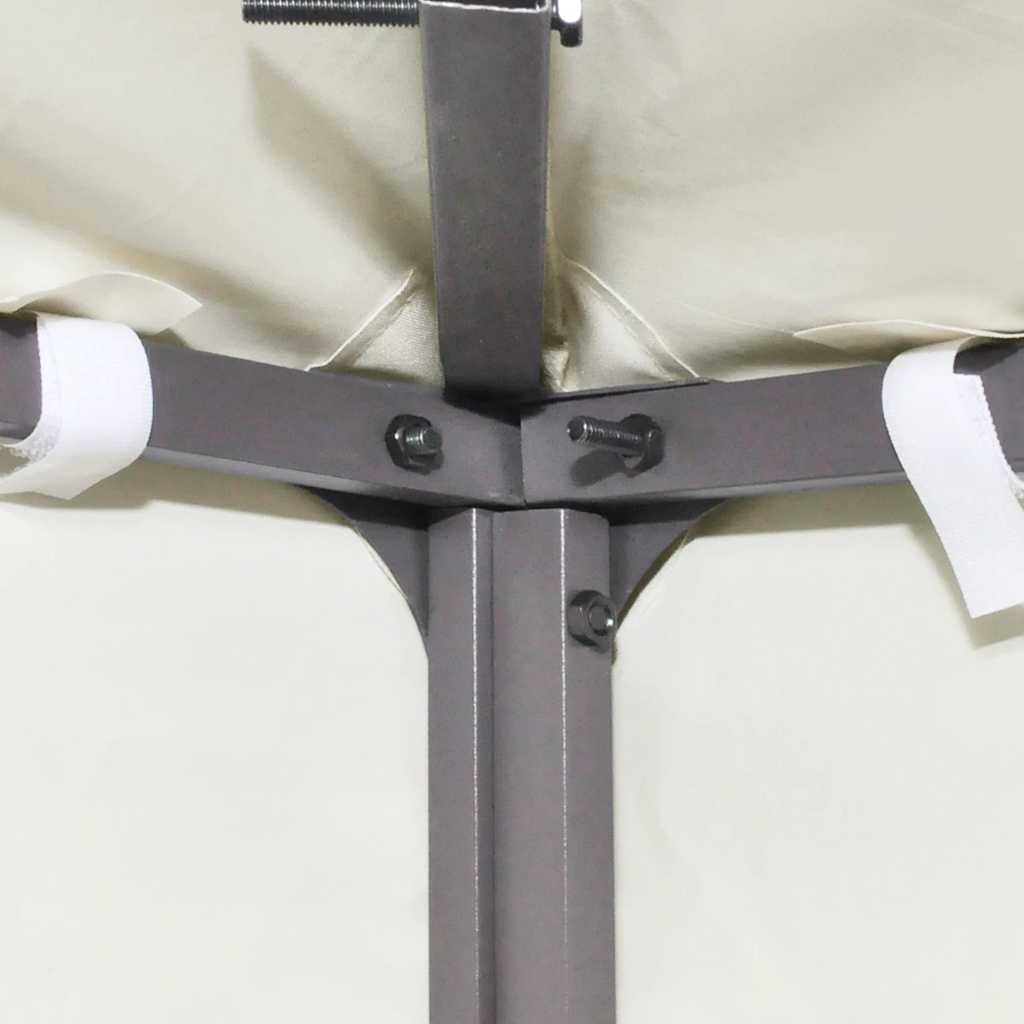 vidaXL Recouvrement de remplacement d'auvent 310 g/m² 3x3m Blanc crème