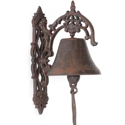 Moritz Türglocke Glocke verziert mit Ornamenten Metall Antik Stil Klingel Schelle