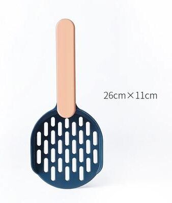 Inspired Finds Candy Color Cat Litter Scoop With Comfort Grip Handle round Navy peach