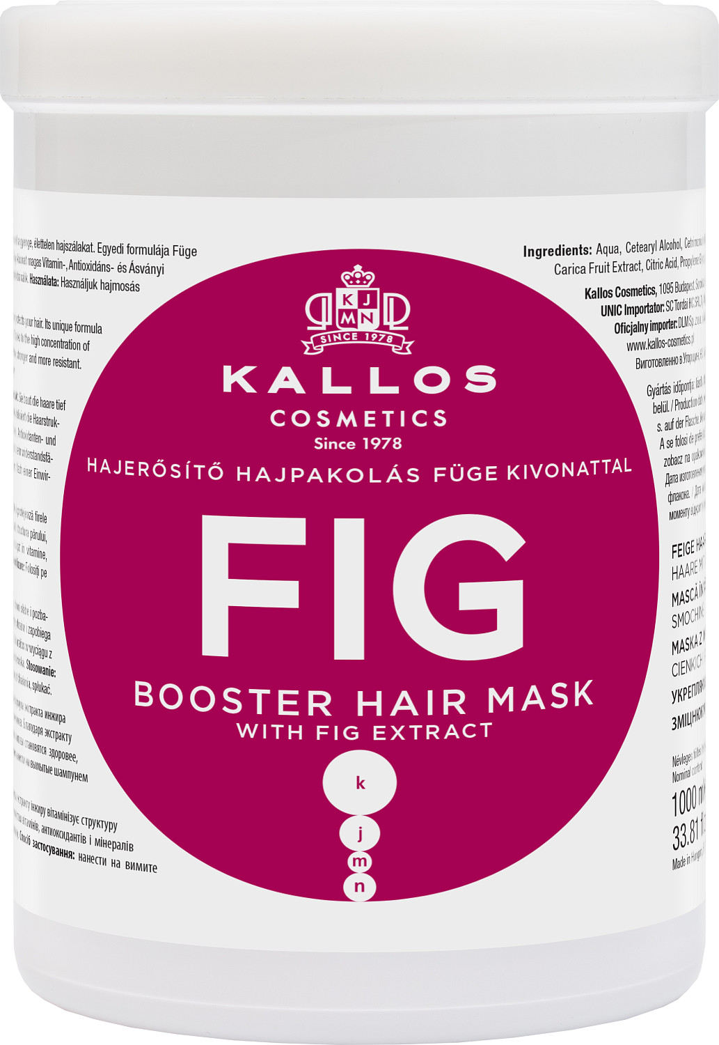 Kallos KJMN Fig Booster Hair Mask 1000 ml KA-KJMN1477