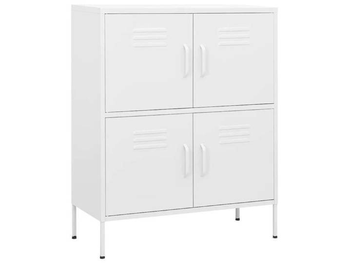 Meuble et élégant - Cadre durable - Armoire de rangement Blanc 80x35x101 5 cm Acier - moderne_93619