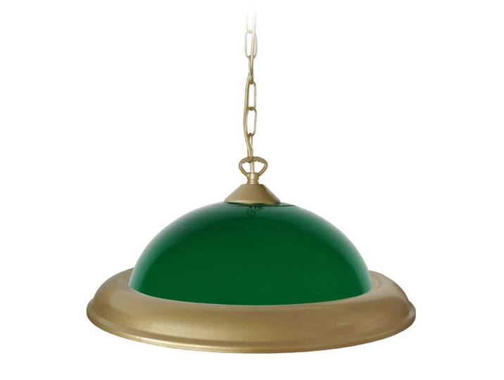 Suspension métal or abat-jour verre vert