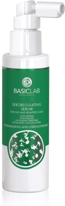 BasicLab Dermocosmetics Trichologis lotion tonique normalisante pour réduire l'excès de sébum pour cuir chevelu gras 100 ml
