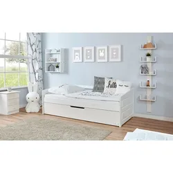 Ticaa Sofabett Micki Buche weiß Var 1 - mit Zusatzbett