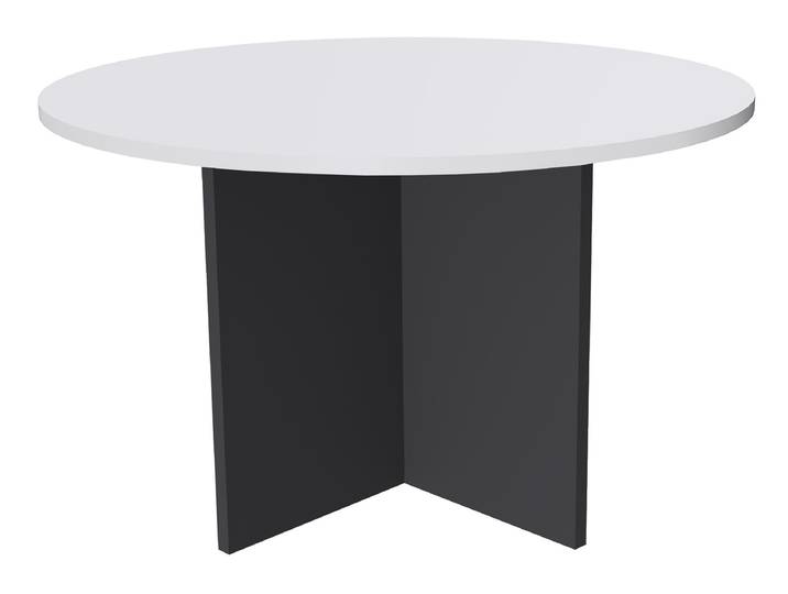 Table ronde Activity Ø.100 cm - Plateau Blanc - Pieds Anthracite