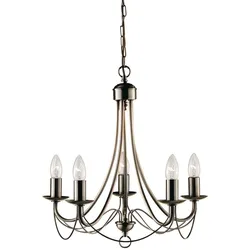 Decken Lampe Messing Leuchte Antik Dimmbar Kerzenhalter Wohn Zimmer Beleuchtung