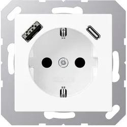 JUNG, Steckdose, A1520-15CAWWM m.USB Typ AC Steckdose SCHUKO