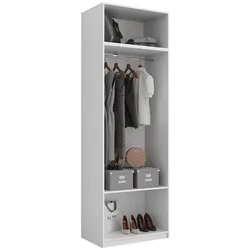 Vicco, Kleiderschrank, Kleiderschrank Elmo, Weiss, 80 x 50 cm 2er Set (80 x 50 x 200 cm)