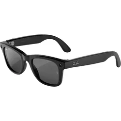 META Ray-Ban Meta Wayfarer (Gen 3), Mattschwarz, Gläser: Grau, Unisex-AI Glasses mit Kamera AI