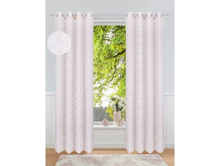 Gardine GOODPRODUCT Amani Gr. 1, beige, B:135cm H:145cm, Polyester, Gardinen, Gardine