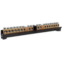PE/N-Klemme mit Träger 8-Module 8M (2x9P) 16mm2 M-L 1006.08.16