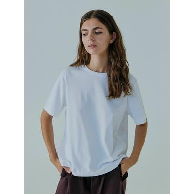 Kurzarmhemd NORR "NORR T-shirt Nelly tee", Damen, Gr. 38, weiß, Obermaterial: 70% Baumwolle, 30% Polyester, Hemden