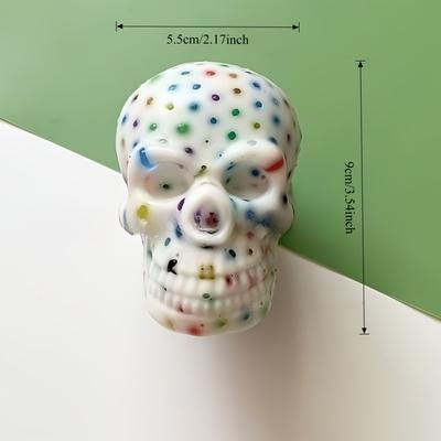 Friendly Fresh Finds Skull Fidget Popping Toy Stress Relief Squeeze Tool For Kids And Adults white