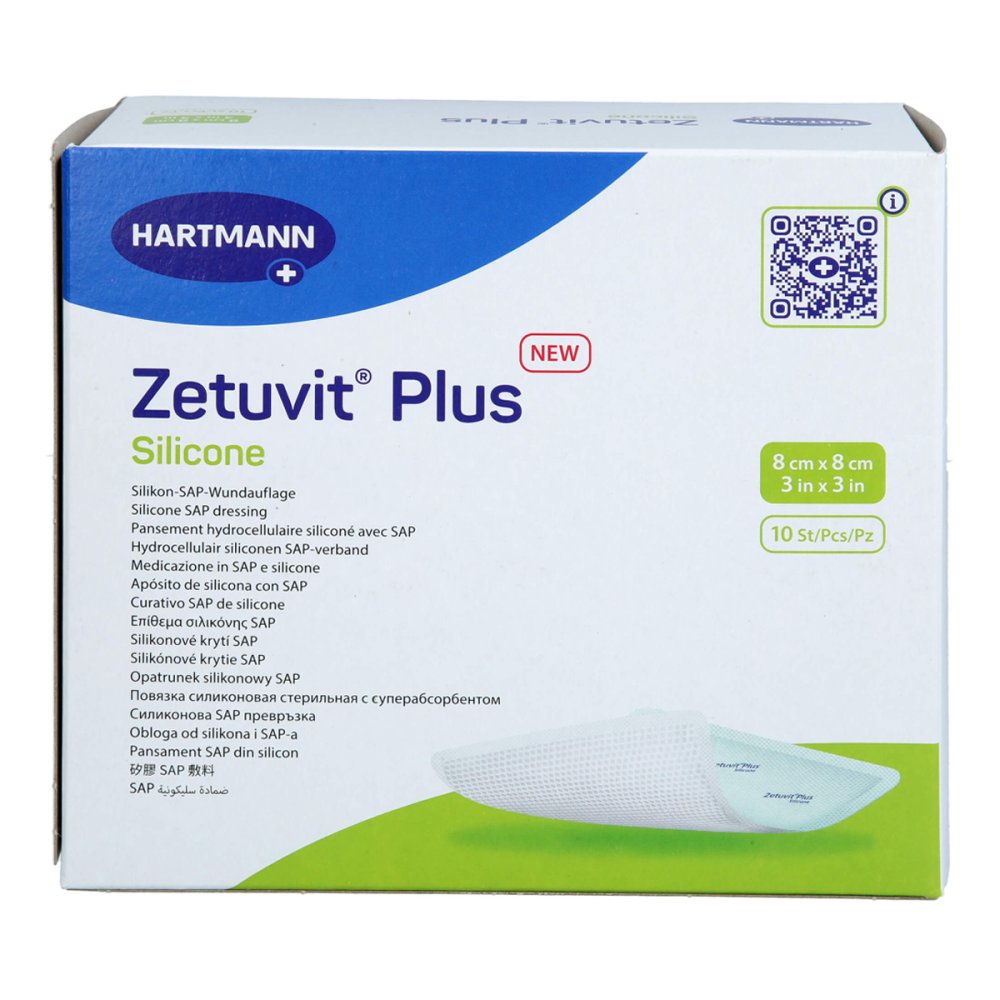 ToValCare GmbH Zetuvit Plus Silicone Steril 8x8 Cm 18035737