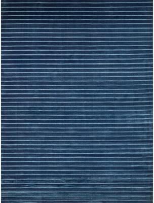 Exquisite Rugs Amani Modern handloomed Silky Nylon Navy Area Rug