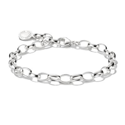 Charm-Armband THOMAS SABO "Charm Club Original Armband" Gr. 19, silber (silberfarben), Armbänder, Damen, 19, Metall, Charm-Armband