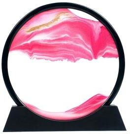 Uplift Essentials 3D Moving Sand Art Hourglass & Deep Sea Quicksand Motion Display pink