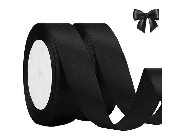 Geschenkband Schwarz 44 m x 20 mm, 2x0.1x2200 cm, Dekoration, Geschenkartikel