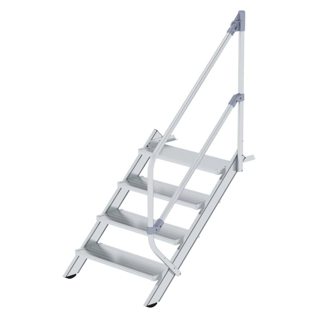 Munk Treppe 45° Stufenbreite 800 mm 4 Stufen Aluminium geriffelt (Gerüst) (228733)
