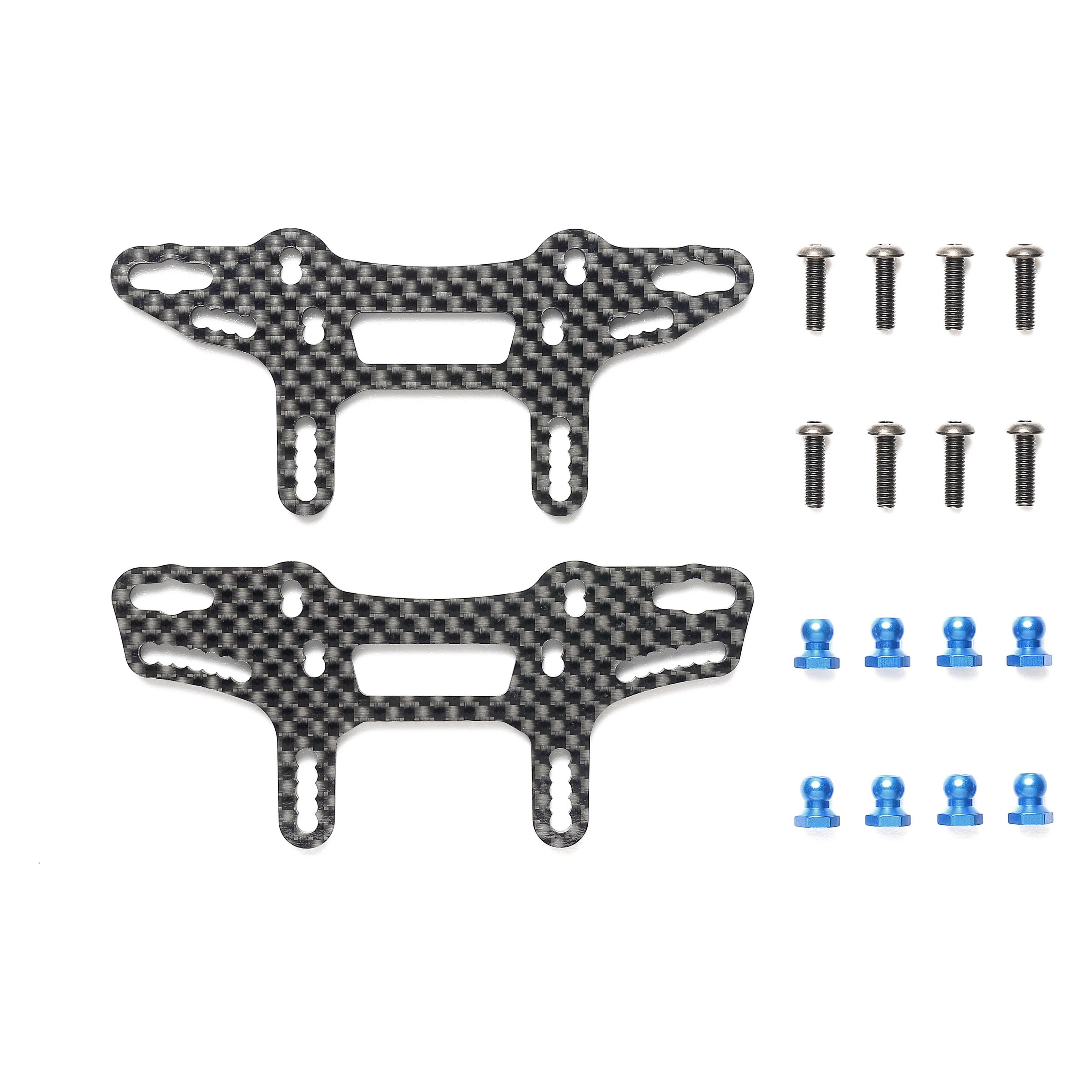 Tamiya XM-01 Carbon Dämpferbrücken-Set Vo./Hi. (300047521)