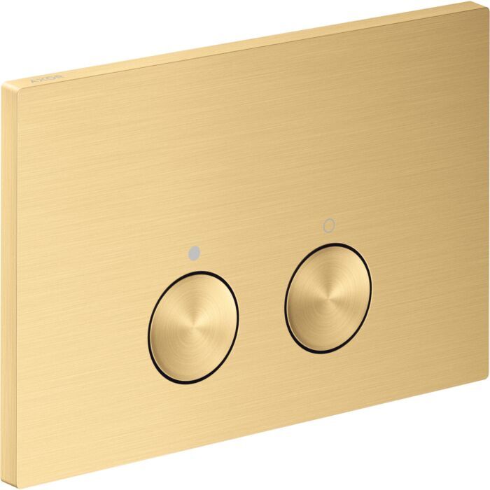 Hansgrohe Axor FlushPlate Drückerplatte 42531250 für 2-Mengen-Spülung, Metall, brushed gold optic