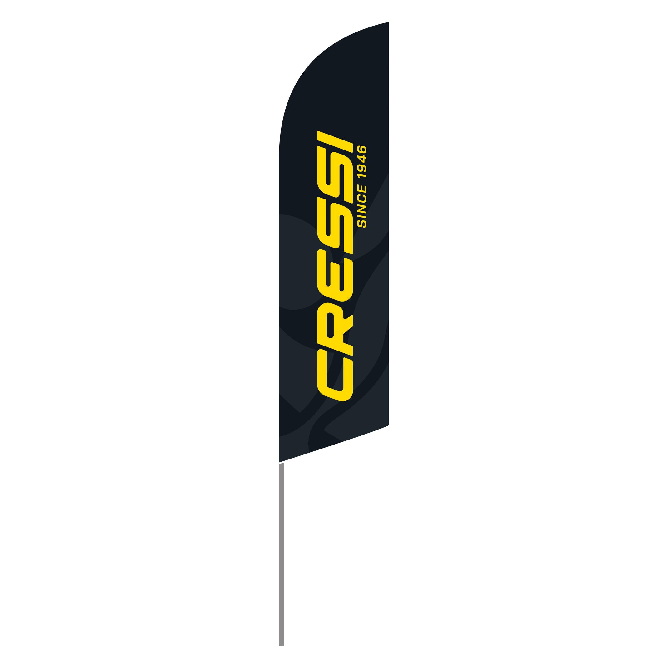 Cressi Wing Flag (black/yellow) (60 x 240 cm) (240 x 60 cm) (VABANCR03)