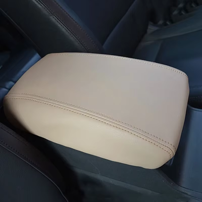 Protective PU Leather Cover, Hyundai Tucson Armrest Box, Custom Fit Interior Accessories beige