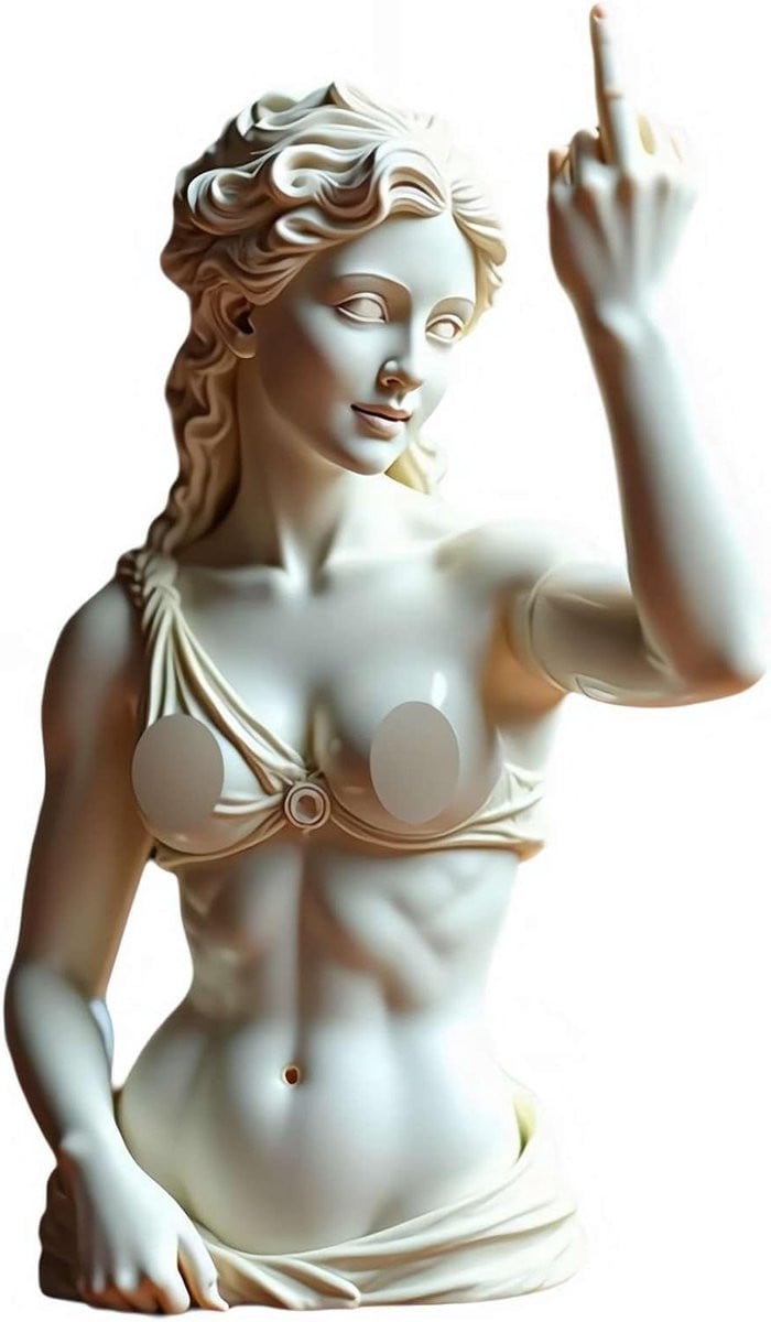 Venus Standbeeld Aphrodite Beeldje Wit H 9,5 x B 6 x D 6 cm