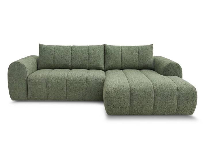 Ecksofa BOBOCHIC NESTY Stoff chiniert hellgrün