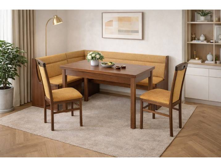 moebel-direkt-online Eckbankgruppe 4teilige Eckbankgruppe, modern und stylisch, (Spar-Set, 4teiliges Set)