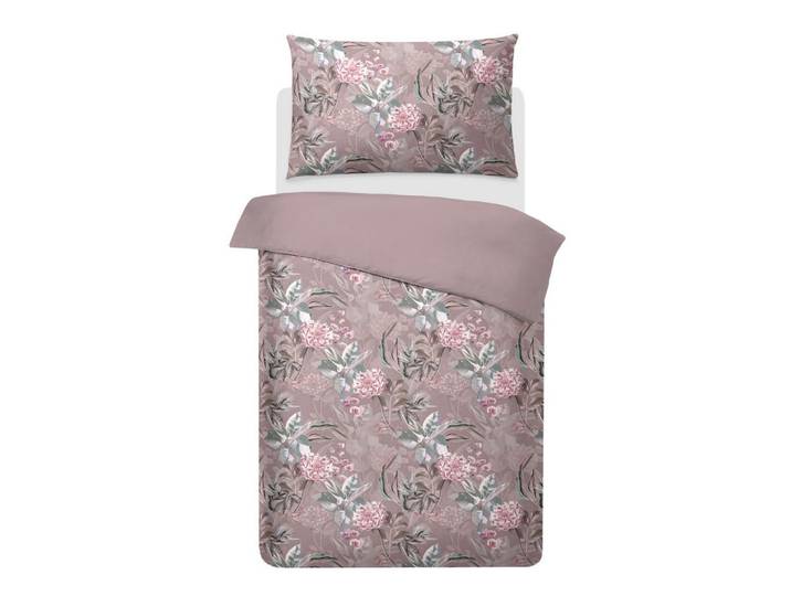 Ambiente Bettwäscheset, Altrosa, Textil, Floral, 160x210 cm, Heimtextilien, Bettwäsche, Bettwäsche, Satin Bettwäsche