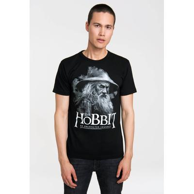 T-Shirt LOGOSHIRT "The Hobbit", Herren, Gr. M, schwarz, 100% Baumwolle, bedruckt, normal, Rundhals, Shirts T-Shirt, mit großem Siebdruck