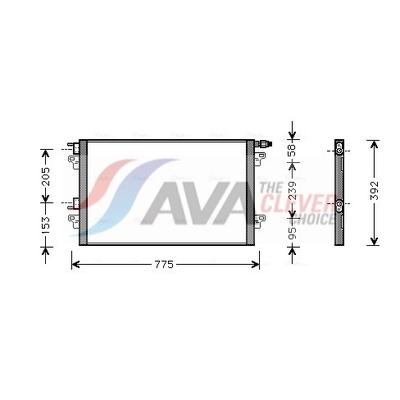 AVA CLEVER CHOICE Kondensator, Klimaanlage rta5280 für RENAULT