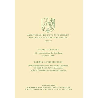 Schwerpunktbildung der Forschung in einem Lande. Forschungszusammenarbeit benachbarter Disziplinen am Beispiel der Lebenswissenschaften in ihrem