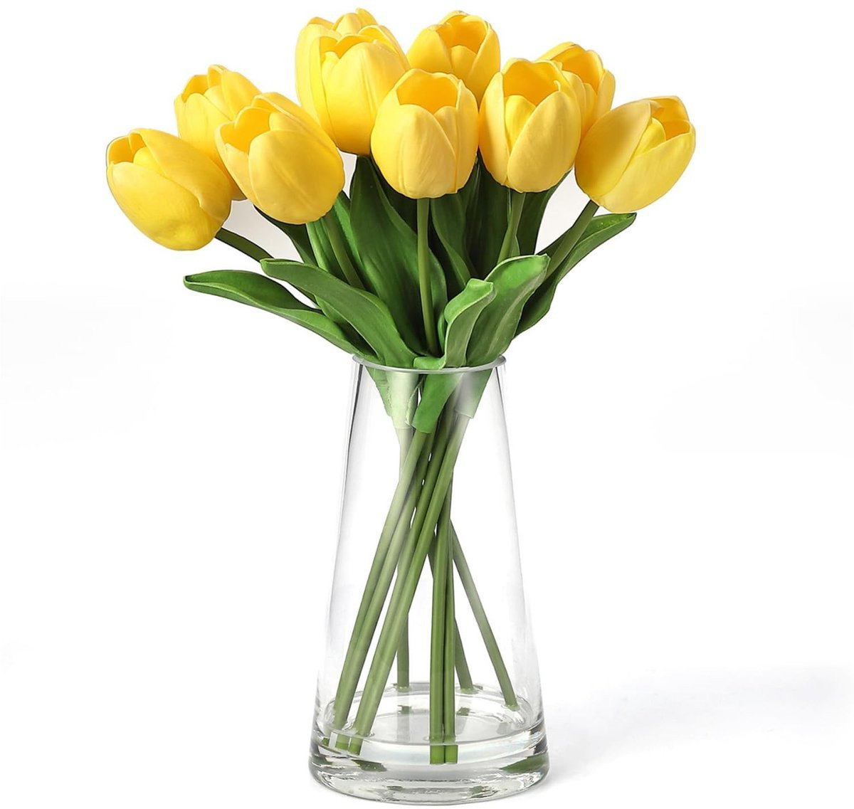 Set van 10 gele kunsttulpen voor volwassenen