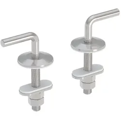 Geberit Scharnier-Set 598051000 Befestigung von unten, Edelstahl, für WC-Sitz