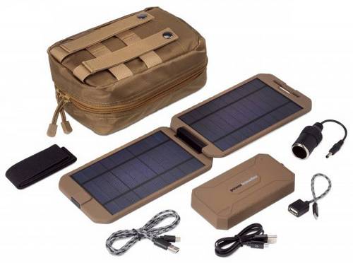 Power Traveller Powerbank Solar Extreme Tactical PTL-EXT001 TAC Solar-Powerbank Ladestrom Solarzelle 1000mA 5W 12000 mAh