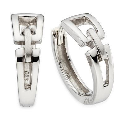 Paar Creolen BRUNO BANANI "Schmuck Geschenk Silbercreolen", silber (silberfarben), Ohrringe, Damen, 14mm, Silber 925 (Sterlingsilber)
