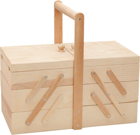Nähkästchen aus Holz, 40 x 22 x 22 cm